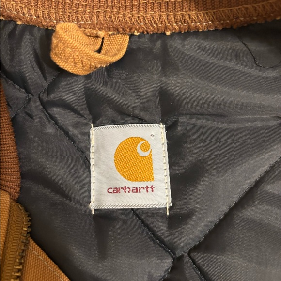 Carhartt Brown Duck Canvas Insulated Work Vest Full Zip L - Picture 2 of 8